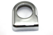 Load image into Gallery viewer, V-Twin chrome speedometer drive cover for 41 fork, designed for motorcycle dash and gauge accessories.