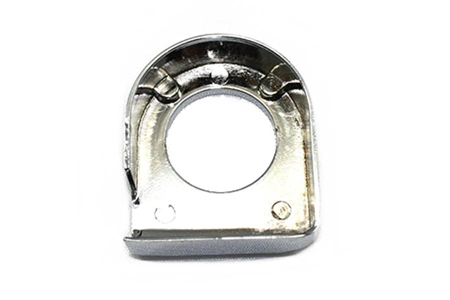 V-Twin chrome speedometer drive cover for 41 fork, designed for motorcycle dash and gauge applications.