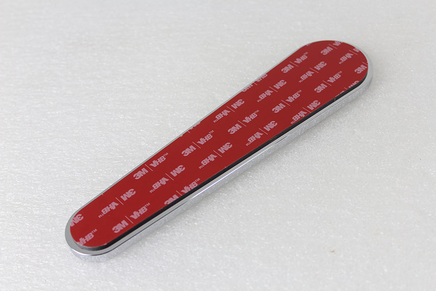 Chrome V-TWIN dash cover insert for gauge panels, designed for motorcycle dashboards, adding a stylish metallic finish.