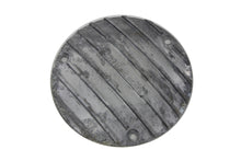 Load image into Gallery viewer, V-TWIN 80 Natural Alloy Derby Cover for drive line, showcasing polished metal finish on motorcycle engine component.