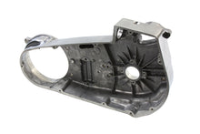 Load image into Gallery viewer, V-TWIN aluminum inner primary cover for drive line, showcasing the sleek, durable metal component on a motorcycle.