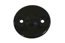 Load image into Gallery viewer, V-TWIN black drive line inspection cover for motorcycle, showcasing durable metal construction and sleek black finish.