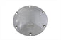 V-Twin Chrome Derby Cover for drive line, shiny chrome finish, designed for motorcycle V-Twin drive systems.