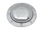 V-Twin Chrome Derby Cover for drive line, featuring World's Fair design, designed for V-Twin motorcycle models.