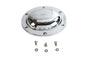 V-Twin Early Bird Style Derby Cover for drive line, featuring a sleek design and durable construction, compatible with Harley-Davidson motorcycles.