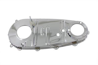 Chrome V-Twin Factory Sample Replica Inner Primary Cover for V-Twin motorcycle drive line system.
