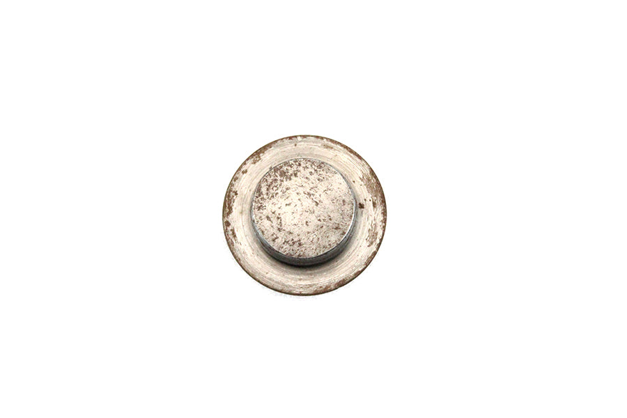 V-TWIN Drive Line Inner Primary Cap in raw steel for motorcycle drive systems, showcasing a durable, polished metal finish.