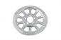 Chrome V-Twin Outer Pulley Cover for drive line with 70 teeth, designed for V-Twin motorcycle drive systems.