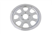 Load image into Gallery viewer, Chrome V-Twin Outer Pulley Cover with 70 teeth for drive line motorcycles, showcasing a shiny protective cover.
