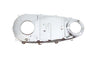 Chrome V-Twin Replica Inner Primary Cover for V-Twin drive line motorcycle, showcasing polished chrome finish and detailed design.
