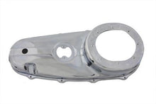 Load image into Gallery viewer, Chrome V-Twin Replica Outer Primary Cover for drive line, showcasing a sleek, polished motorcycle part with detailed branding.