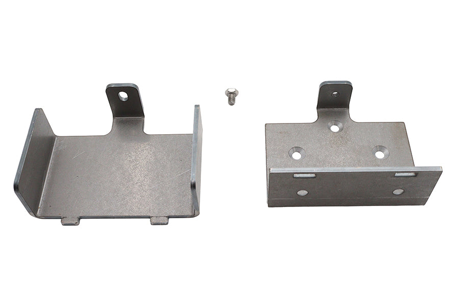 V-TWIN electrical 4-cell battery box for motorcycle batteries, black plastic enclosure with mounting features.