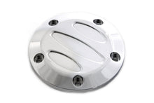 Load image into Gallery viewer, V-Twin 5-hole contour ignition system cover for motorcycle electrical components, metal finish with a sleek design.