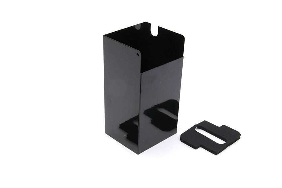 V-TWIN electrical battery extension box with black plastic casing and wiring for motorcycle battery expansion.