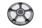 V-Twin black contrast 5-hole electrical point cover, durable and sleek for motorcycle electrical systems.