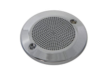 Load image into Gallery viewer, V-TWIN chrome 2-hole perforated ignition system cover for motorcycle electrical system, with a sleek, shiny finish.