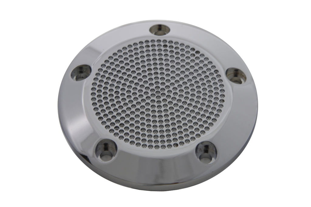 V-Twin chrome 5-hole perforated ignition system cover for motorcycle electrical components