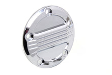 Load image into Gallery viewer, V-Twin chrome air flow ignition system cover for electrical motorcycle ignition system, featuring a sleek chrome finish.