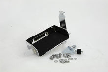 Load image into Gallery viewer, V-TWIN chrome battery carrier kit for motorcycle electrical systems, featuring a durable, polished chrome finish.