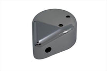 Load image into Gallery viewer, V-TWIN chrome teardrop coil cover for electrical components, featuring a shiny chrome finish and teardrop shape.