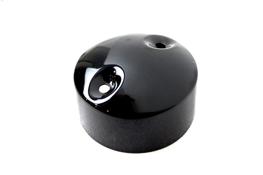 Black V-Twin electrical generator end cover, showcasing the protective component for V-Twin engines.