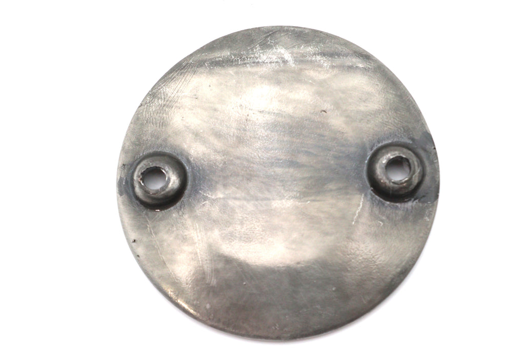 V-Twin M8 NYC electrical ignition cover with two holes, designed for motorcycle ignition systems, featuring a durable black finish.