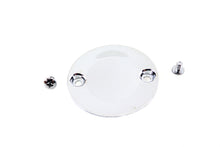 Load image into Gallery viewer, Chrome V-Twin M8 timer cover for electrical components, featuring a sleek, polished finish and durable construction.