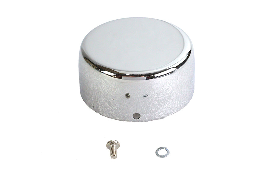 V-TWIN Replica Distributor Top in chrome for electrical systems, showcasing a shiny, detailed motorcycle distributor part.