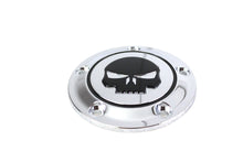 Load image into Gallery viewer, V-TWIN Skull Ignition System Cover with 5-hole chrome finish, electrical accessory for motorcycle ignition systems.