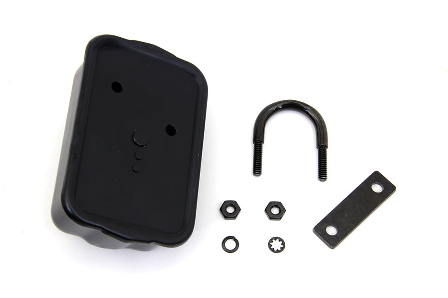 V-TWIN universal black spark plug holder with clamps for electrical applications, displaying the secure clamp mechanism and black finish.