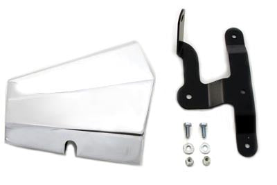 Chrome V-TWIN Air Scoop for motorcycle engine, featuring sleek, aerodynamic design and polished chrome finish.