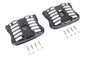 V-TWIN black accent XL rocker box cover set for motorcycle engine, featuring bold black detailing and chrome accents.