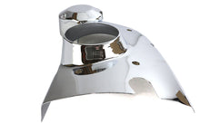 Load image into Gallery viewer, V-Twin engine cam cover trim showcasing a chrome finish, designed to enhance the appearance of motorcycle engine covers.