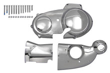 Load image into Gallery viewer, V-TWIN chrome engine dress-up set for motorcycle engine enhancement, with shiny chrome components and detailed design.