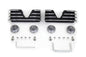 V-Twin engine head bolt and spark plug cover kit in black, designed for motorcycle engine customization.