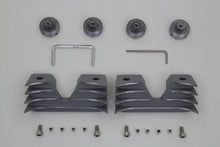 Load image into Gallery viewer, V-Twin engine head bolt and spark plug cover kit in silver showing close-up of engine components.