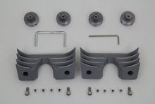 Load image into Gallery viewer, V-Twin engine head bolt and spark plug cover kit in silver, includes durable metal covers for engine enhancement.