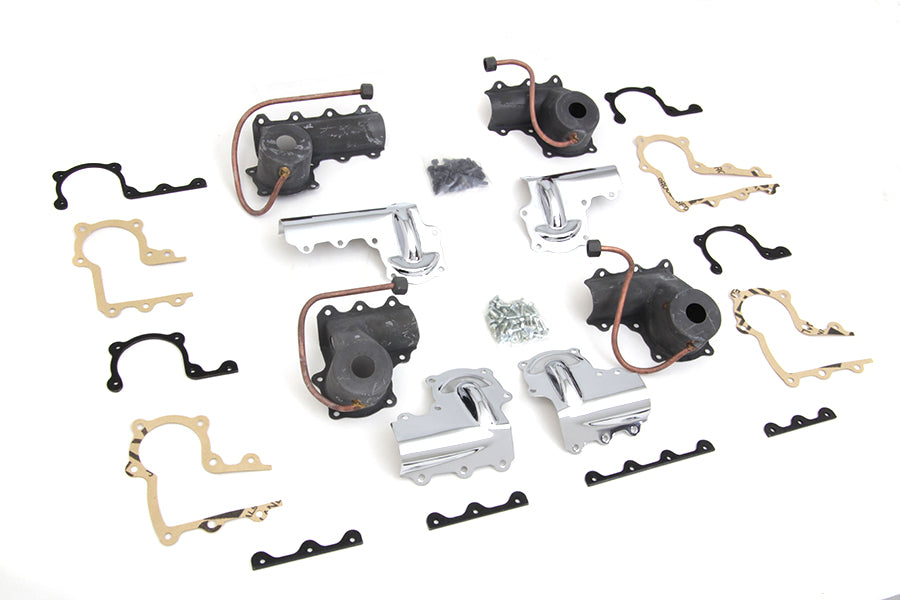 V-Twin lower valve spring cup set for engine, Parkerized finish, includes multiple spring cups for valve assembly.
