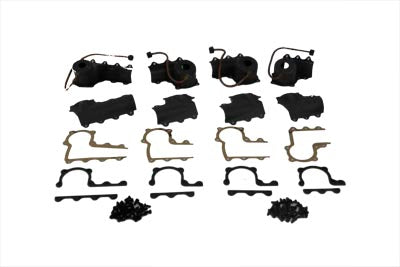 V-TWIN lower valve spring cup set for engine, parkerized finish, includes multiple spring cups for valve assembly.