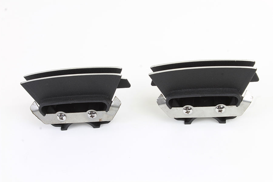 V-Twin M8 Finned Spark Plug Cover Set in black for engine protection and style on motorcycle engines.