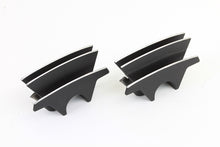Load image into Gallery viewer, V-Twin M8 finned spark plug cover set in black for engine protection and stylish motorcycle customization.