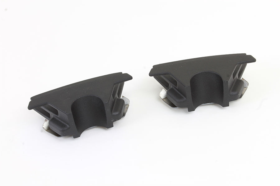 V-Twin M8 Finned Spark Plug Cover Set in black for engine protection and style, featuring finned design for heat dissipation.