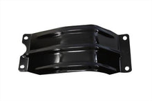 Load image into Gallery viewer, V-TWIN replica engine skid plate protecting motorcycle engine, made of durable material, with a black finish for added protection.