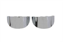 Load image into Gallery viewer, V-TWIN Chrome Light Visor for motorcycle lighting, shiny chrome finish, enhances vehicle's style and visibility.