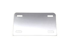 Load image into Gallery viewer, Chrome V-Twin license plate frame backing plate, designed for motorcycle lighting and accessories, with a shiny metallic finish.