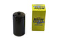 V-TWIN Hex Spin On Oil Filter attached to oil tank, black metal construction, designed for motorcycle oil filtration.