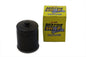 V-Twin Hex Spin-On Oil Filter attached to an oil tank, designed for motorcycle engine oil filtration.
