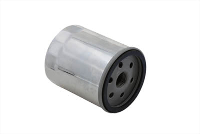 V-Twin Magnetek oil filter installed in a V-Twin oil tank for motorcycle engine oil filtration.