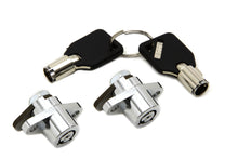 Load image into Gallery viewer, Chrome Saddlebag Lock and Key Kit