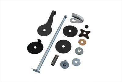 V-Twin Side Valve Steering Damper Kit for motorcycles, featuring durable components and installation hardware.